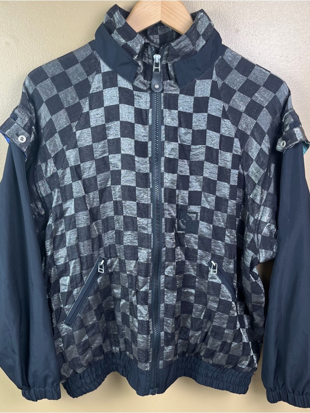 Vintage Jamie Sadock Checkered Windbreaker Jacket Women's M